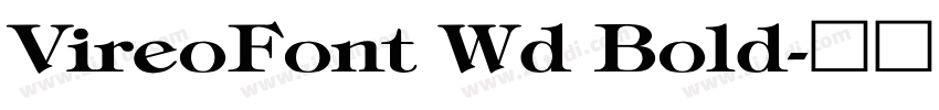 VireoFont Wd Bold字体转换